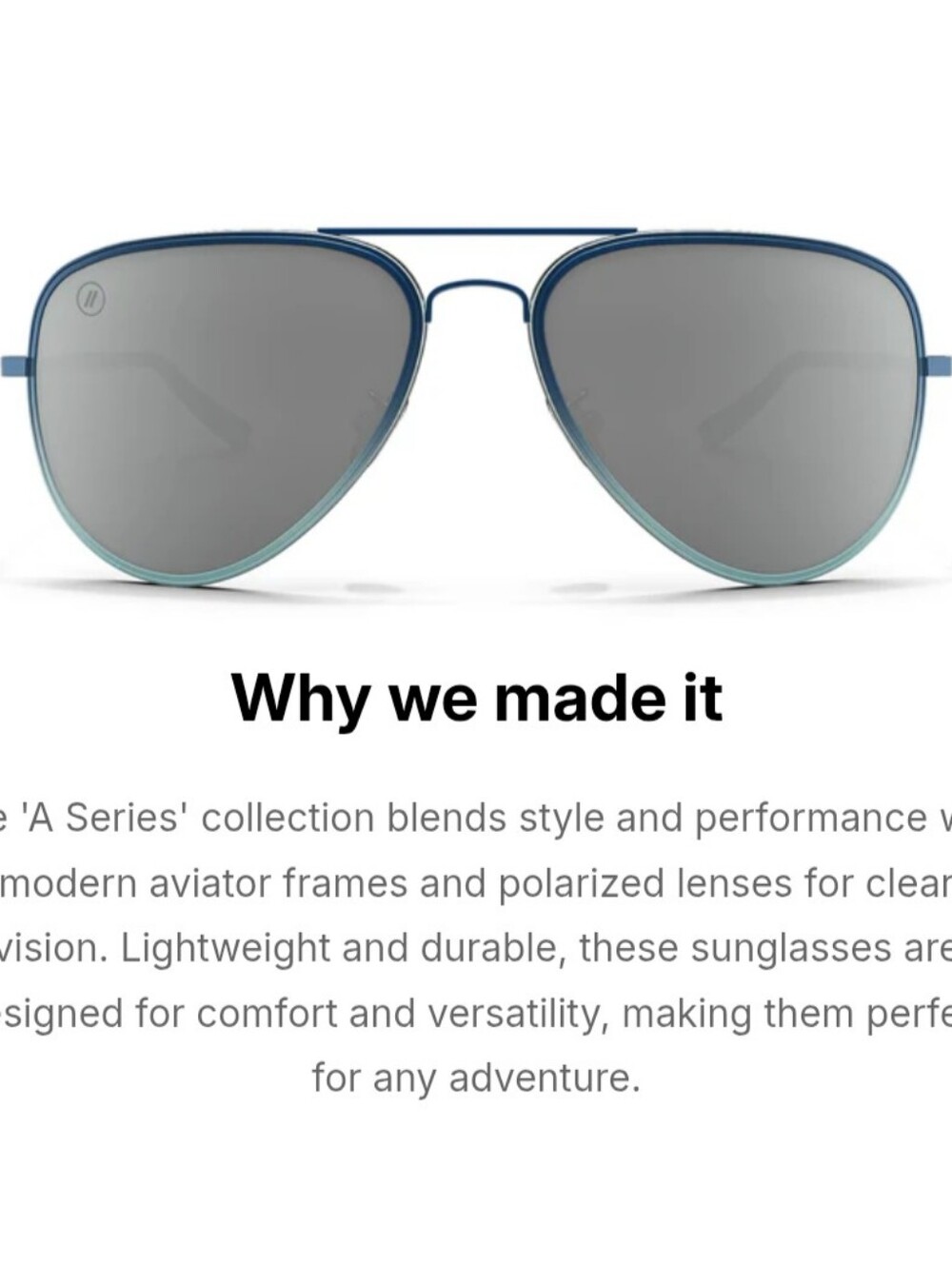 Blenders Eyewear A Series Maliblue Moon Polarized Aviator Sunglasses FLAWLESS - Picture 6 of 8
